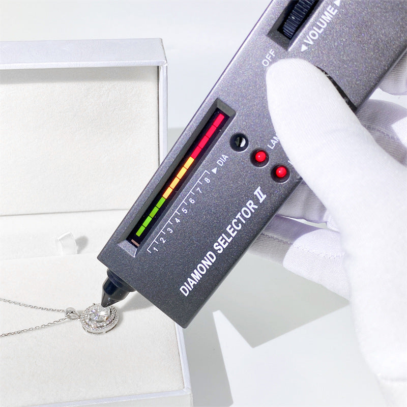 14K White Gold Plated 2 Carat Moissanite Pendant Necklace