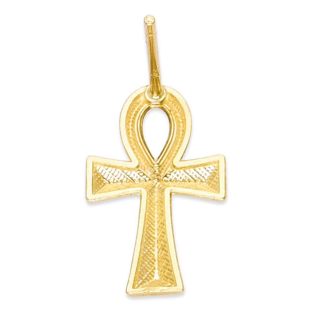Hip Hop Cross Pendant 14k Solid Gold Stud Earrings